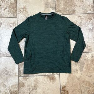 Men's Forest Green Long Sleeve Crewneck